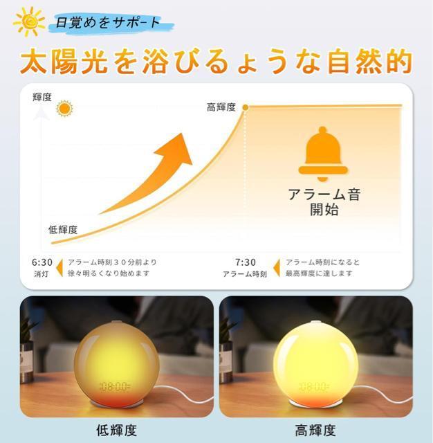 目覚まし時計 目覚ましライト 音楽/アラーム設定 めざまし時計 スヌーズ&FMラジオ機能付き ベッドサイドランプ 16段階音量調節 < インテリア/ライフ  目覚まし時計 目覚ましライト 音楽/アラーム設定 めざまし時計 スヌーズ&FMラジオ機能付き ベッドサイドランプ 16段階音量調節 < インテリア/ライフの