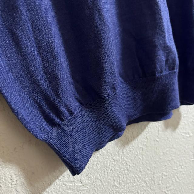 自由区 ニット セーター ウール Vネック レディース 藍色 長袖 < 女性ファッション 自由区 ニット セーター ウール Vネック レディース 藍色 長袖 < 女性ファッションの