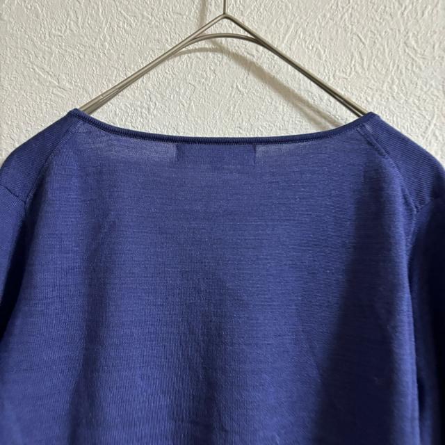 自由区 ニット セーター ウール Vネック レディース 藍色 長袖 < 女性ファッション 自由区 ニット セーター ウール Vネック レディース 藍色 長袖 < 女性ファッションの