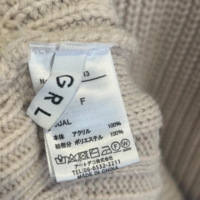 GRL★ケーブル編みシャギースリーブニットミニワンピース★ < ブランド GRL★ケーブル編みシャギースリーブニットミニワンピース★ < ブランドの