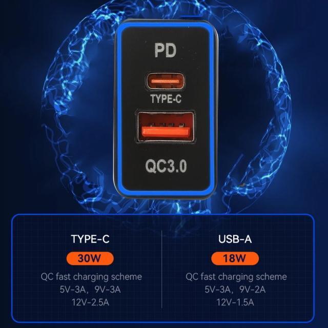 トヨタ車用電源ソケット2 QC3.0 充電USBポート PDポート スマホ&タブレット充電器 USB電源 スイッチホール Aタイプ < 自動車/バイク トヨタ車用電源ソケット2 QC3.0 充電USBポート PDポート スマホ&タブレット充電器 USB電源 スイッチホール Aタイプ < 自動車/バイク