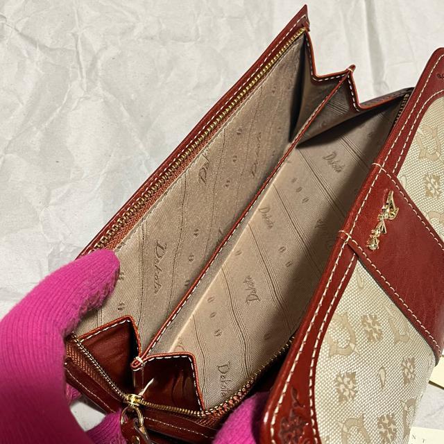 【保管未使用品】【DAKOTA / ダコタ】 フォーリア / レザー / 長財布 二つ折り 牛革 ジャガード < ブランド 【保管未使用品】【DAKOTA / ダコタ】 フォーリア / レザー / 長財布 二つ折り 牛革 ジャガード < ブランドの