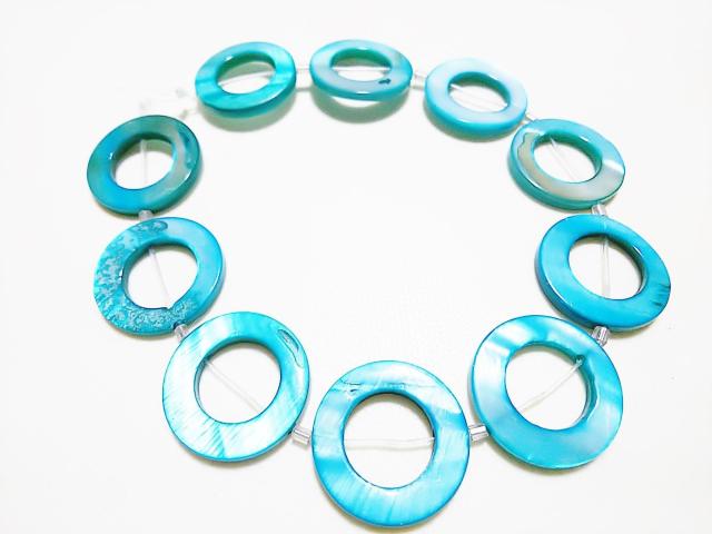 天然石★MOP ドーナツ(ブルー) 半連 < 女性アクセサリー/時計 天然石★MOP ドーナツ(ブルー) 半連 < 女性アクセサリー/時計の