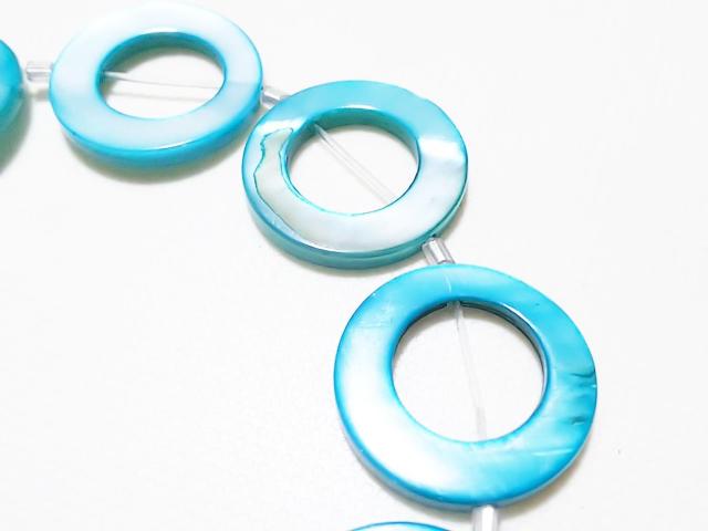 天然石★MOP ドーナツ(ブルー) 半連 < 女性アクセサリー/時計 天然石★MOP ドーナツ(ブルー) 半連 < 女性アクセサリー/時計の