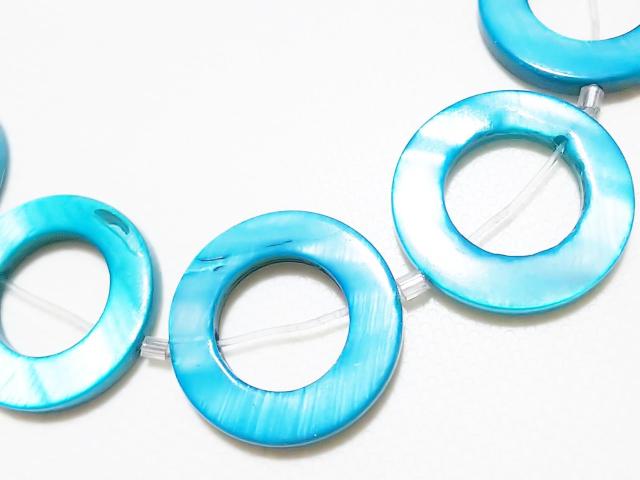 天然石★MOP ドーナツ(ブルー) 半連 < 女性アクセサリー/時計 天然石★MOP ドーナツ(ブルー) 半連 < 女性アクセサリー/時計の