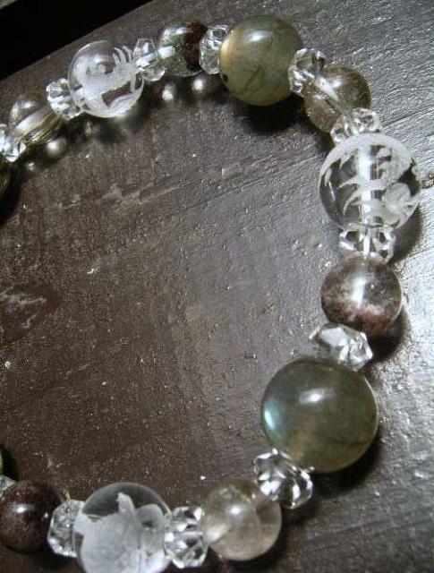 *風水四神*ラブラドライトxルチルクォーツブレスレット < 男性アクセサリー/時計 *風水四神*ラブラドライトxルチルクォーツブレスレット < 男性アクセサリー/時計の