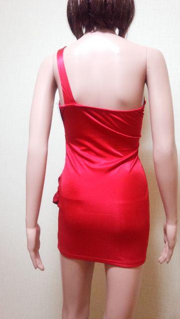 新品タグ付☆イチオク☆眩しい光沢レッドの黒ビジュ盛りAミニドレスD161☆3点で即落 < 女性ファッション  新品タグ付☆イチオク☆眩しい光沢レッドの黒ビジュ盛りAミニドレスD161☆3点で即落 < 女性ファッションの