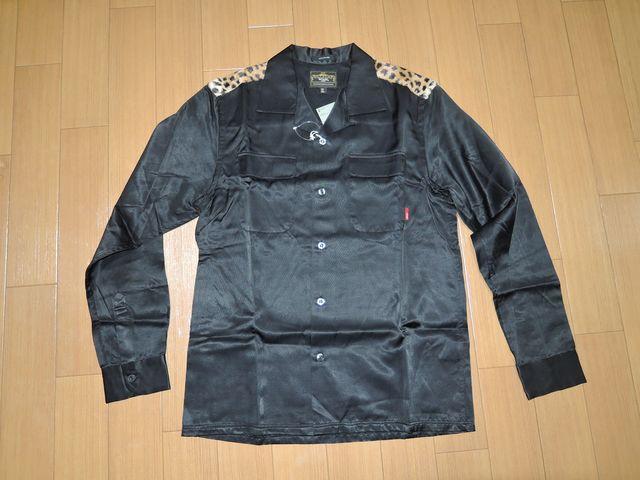 新品WTAPSダブルタップスレオパード切替レーヨンシャツ黒Mヒョウ < ブランド 新品WTAPSダブルタップスレオパード切替レーヨンシャツ黒Mヒョウ < ブランドの