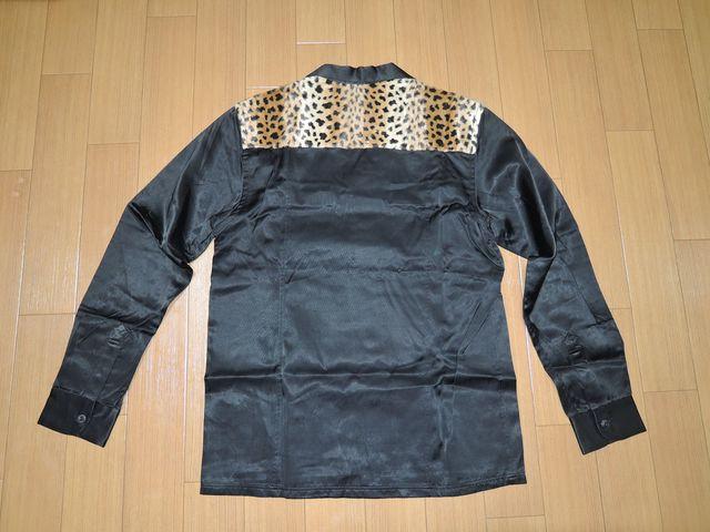 新品WTAPSダブルタップスレオパード切替レーヨンシャツ黒Mヒョウ < ブランド 新品WTAPSダブルタップスレオパード切替レーヨンシャツ黒Mヒョウ < ブランドの