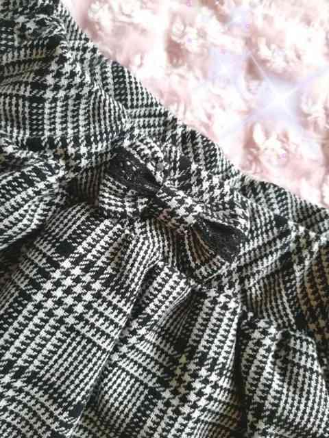 新品☆トゥララ*ウエストリボン付きチェックスカート < ブランド  新品☆トゥララ*ウエストリボン付きチェックスカート < ブランドの