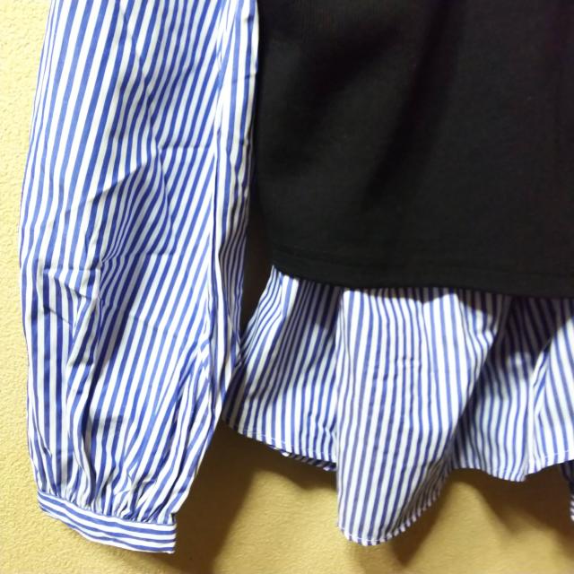 SPINKLE★新品★ビスチェ付ストライプシャツ/M < 女性ファッション  SPINKLE★新品★ビスチェ付ストライプシャツ/M < 女性ファッションの