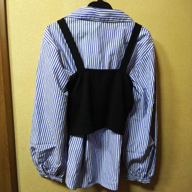 SPINKLE★新品★ビスチェ付ストライプシャツ/M < 女性ファッション  SPINKLE★新品★ビスチェ付ストライプシャツ/M < 女性ファッションの