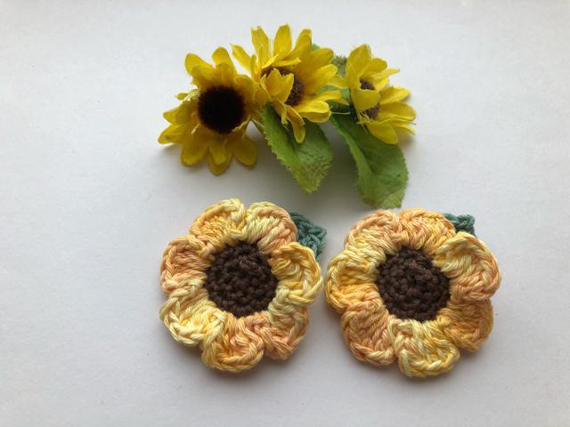 ハンドメイド ブローチ ビタミンカラーのひまわり♪ < 女性ファッション  ハンドメイド ブローチ ビタミンカラーのひまわり♪  < 女性ファッションの