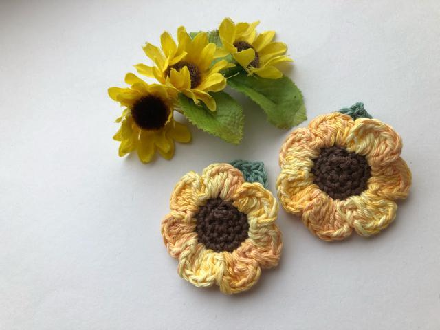 ハンドメイド ブローチ ビタミンカラーのひまわり♪ < 女性ファッション  ハンドメイド ブローチ ビタミンカラーのひまわり♪ < 女性ファッションの