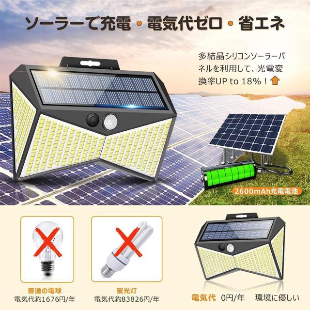 【革新版400LED 2個】センサーライト ソーラーライト < ペット/手芸/園芸 【革新版400LED 2個】センサーライト ソーラーライト < ペット/手芸/園芸の