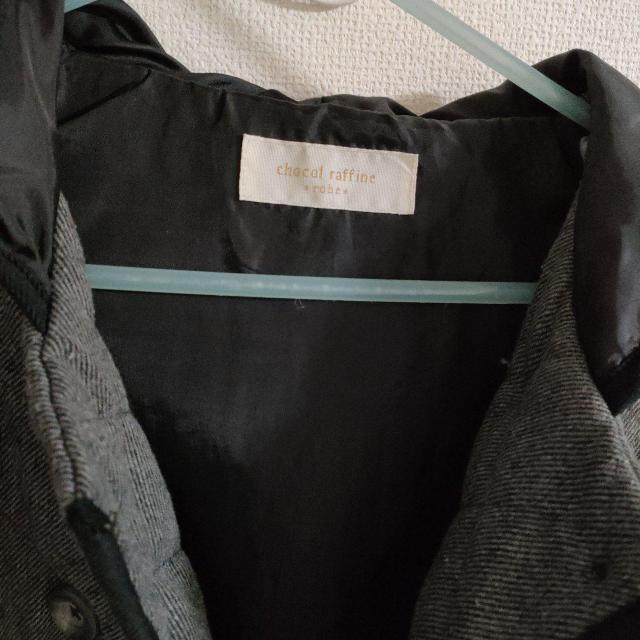 美品☆ショコラフィネローブ アウター カーディガン ダークグレー M < ブランド 美品☆ショコラフィネローブ アウター カーディガン ダークグレー M < ブランドの