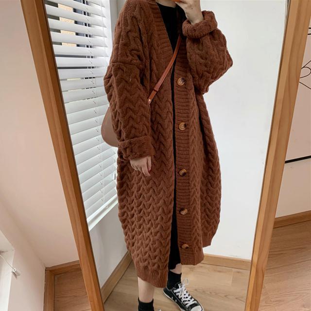 送料無料 新品 ケーブル編みニットカーディガンロング < 女性ファッション  送料無料 新品 ケーブル編みニットカーディガンロング < 女性ファッションの