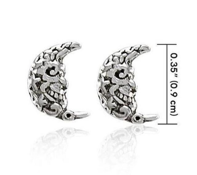 PeterStone: Skull Crescent Moon Post Ear < 女性アクセサリー/時計  PeterStone: Skull Crescent Moon Post Ear < 女性アクセサリー/時計の