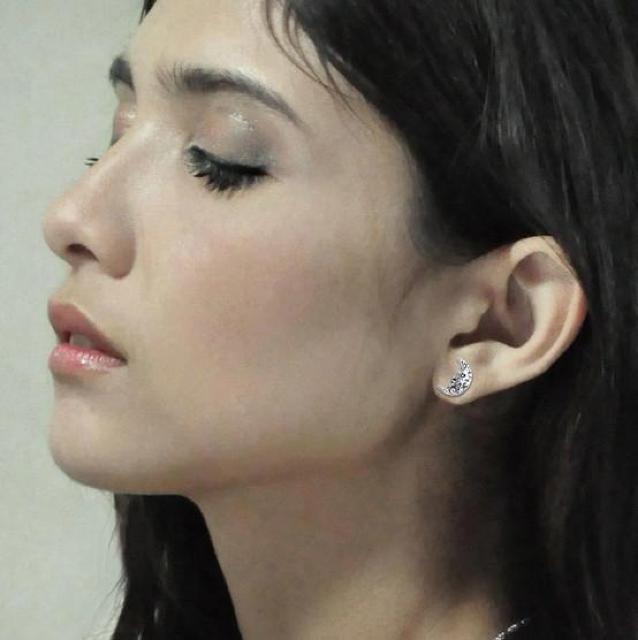 PeterStone: Skull Crescent Moon Post Ear < 女性アクセサリー/時計  PeterStone: Skull Crescent Moon Post Ear < 女性アクセサリー/時計の