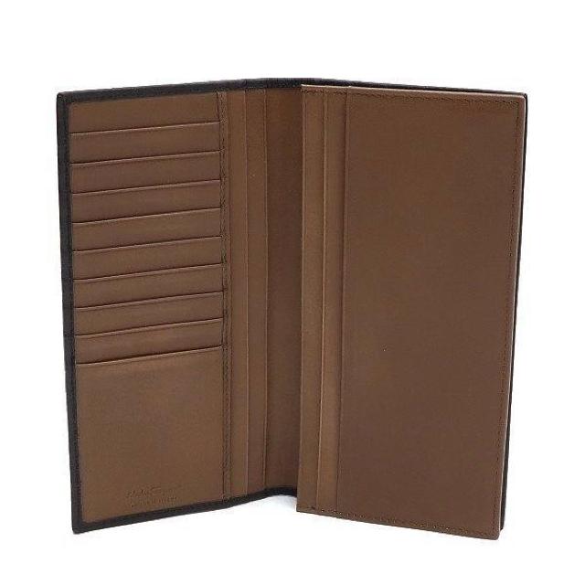 ◆ 本物 美品 ◆ Ferragamo フェラガモ ガンチーニ 長財布 小銭入れなし カーフ レザー ブラック 黒 669412 < ブランド  ◆ 本物 美品 ◆ Ferragamo フェラガモ ガンチーニ 長財布 小銭入れなし カーフ レザー ブラック 黒 669412 < ブランドの