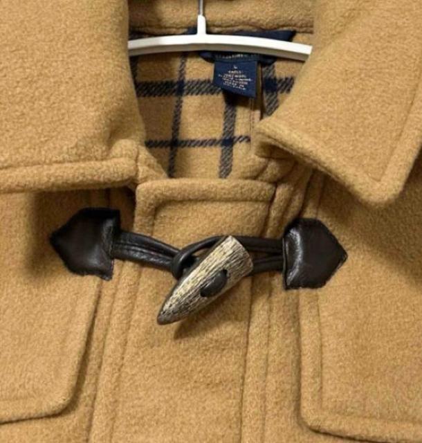 美品 ブルックスブラザーズ ダッフルコート Lサイズ ロング 裏地チェック < ブランド  美品 ブルックスブラザーズ ダッフルコート Lサイズ ロング 裏地チェック < ブランドの