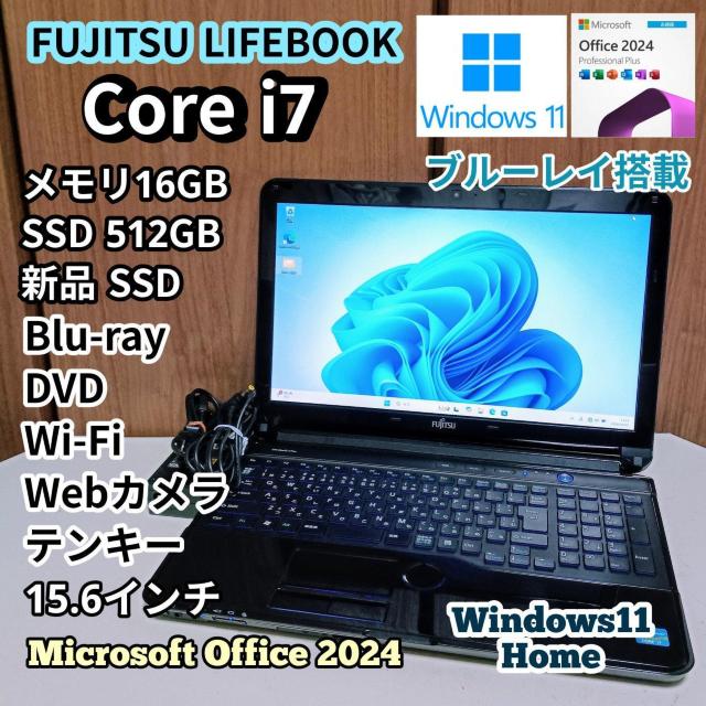 FUJITSU LIFEBOOK Corei7 メモリ16GB SSD512GB Webカメラ ブルーレイ Windows11 < PC本体/周辺機器 FUJITSU LIFEBOOK Corei7 メモリ16GB SSD512GB Webカメラ ブルーレイ Windows11 < PC本体/周辺機器の