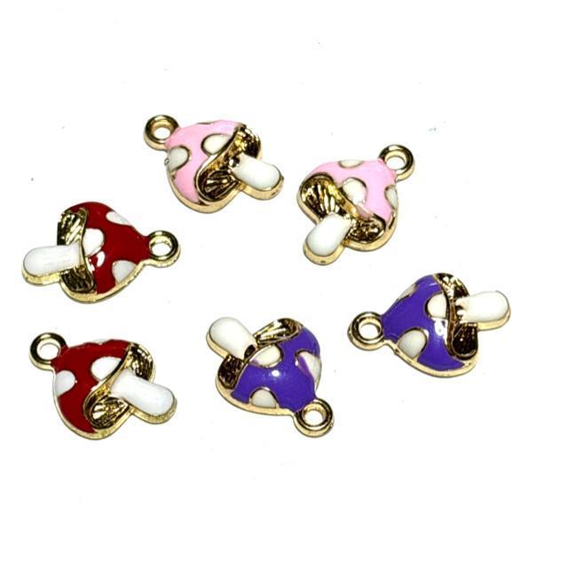 5044 キノコ6個セット きのこ 金属パーツ アクセサリーチャーム ハンドメイド材料 エナメル樹脂 < ペット/手芸/園芸 5044 キノコ6個セット きのこ 金属パーツ アクセサリーチャーム ハンドメイド材料 エナメル樹脂 < ペット/手芸/園芸の
