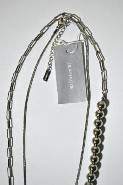 �V�i JEANASIS �W�[�i�V�X �X�g�[���N���X2�����l�b�N���X �V���o�[ ���f�B�[�X �L���C�� �J�W���A�� �G���K���g ���g�p �� �u�����h�� 