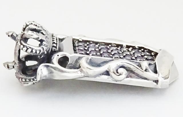 シールドクラウンペンダント シルバー925 withパープル < 男性アクセサリー/時計  シールドクラウンペンダント シルバー925 withパープル < 男性アクセサリー/時計の