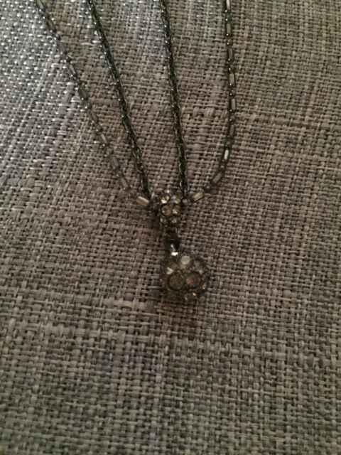 いぶし銀×キラキラボール 2重ネックレス < 女性アクセサリー/時計  いぶし銀×キラキラボール 2重ネックレス < 女性アクセサリー/時計の