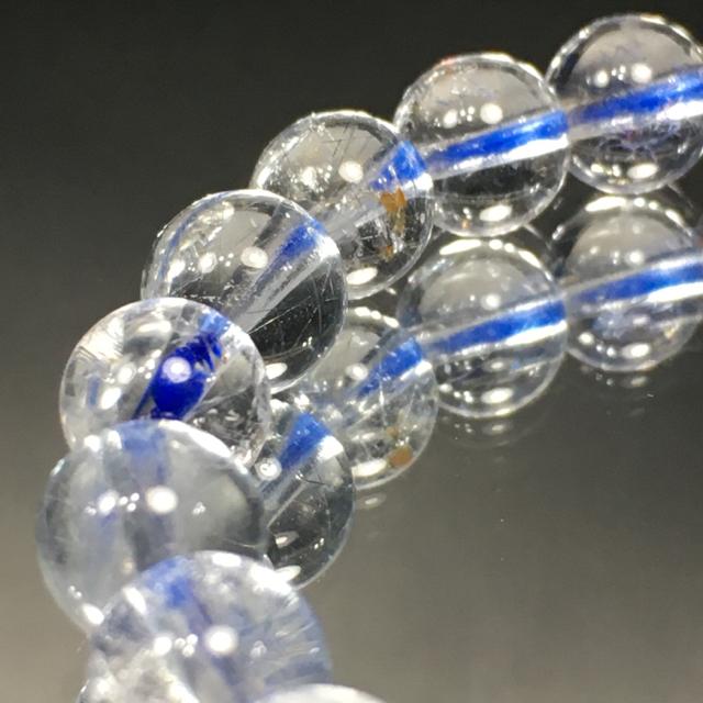 《No.112》天然石デュモルチェライトインクォーツ < 女性アクセサリー/時計  《No.112》天然石デュモルチェライトインクォーツ < 女性アクセサリー/時計の