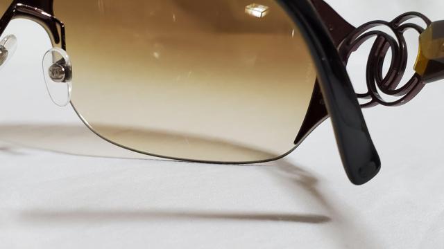 正規レア シャネル ココマークロゴ シールドビッグレンズ メタルコンビサングラス 茶 オープンCCアイコン グラマラスアイウェア < ブランド  正規レア シャネル ココマークロゴ シールドビッグレンズ メタルコンビサングラス 茶 オープンCCアイコン グラマラスアイウェア < ブランドの