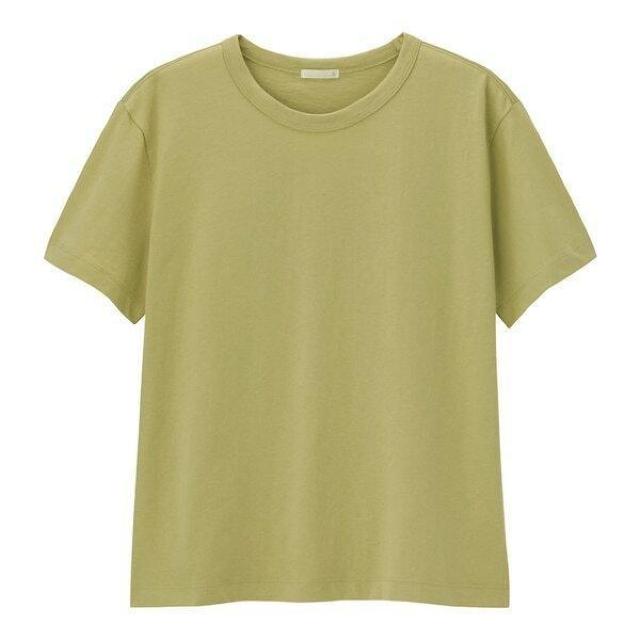 GUカラークルーネックT(半袖) Mサイズ グリーン GREEN 綿100% < ブランド  GUカラークルーネックT(半袖) Mサイズ グリーン GREEN 綿100% < ブランドの