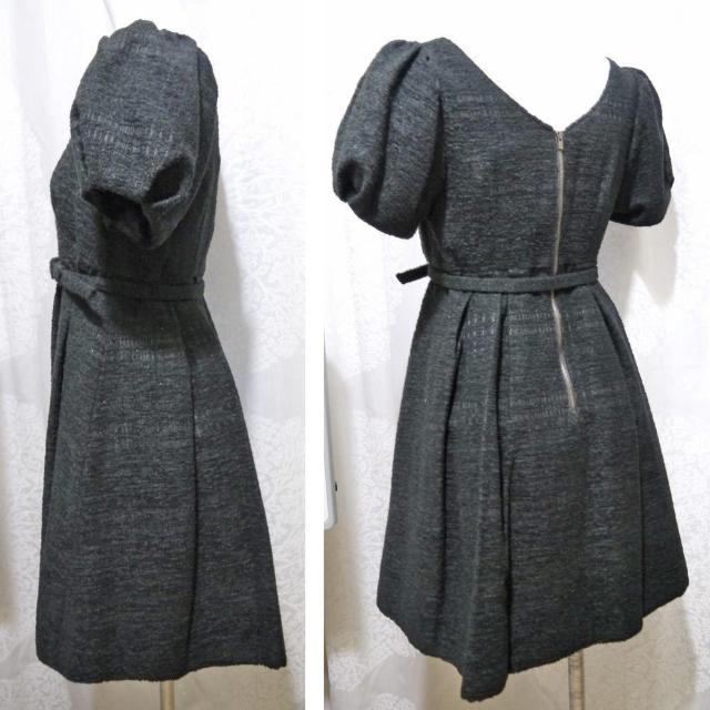 新品ルシェルブルーLE CIEL BLUE半袖フレアーワンピース黒38 < 女性ファッション  新品ルシェルブルーLE CIEL BLUE半袖フレアーワンピース黒38 < 女性ファッションの