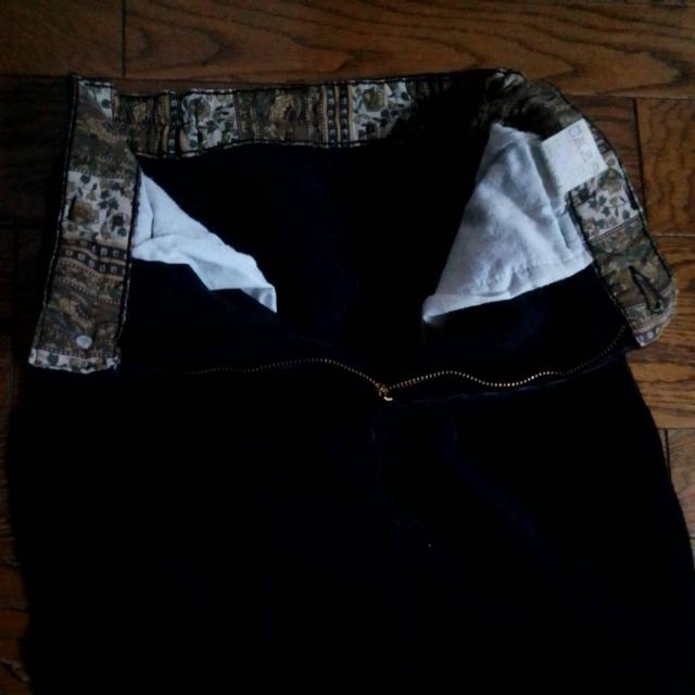 コーディロイ 濃紺 長パンツ 股下57cm 左右ゴム < 女性ファッション コーディロイ 濃紺 長パンツ 股下57cm 左右ゴム < 女性ファッションの