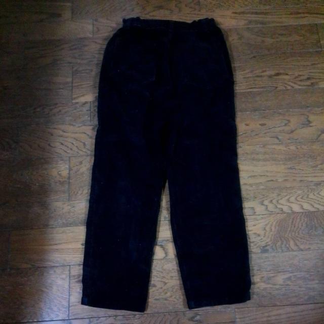 コーディロイ 濃紺 長パンツ 股下57cm 左右ゴム < 女性ファッション コーディロイ 濃紺 長パンツ 股下57cm 左右ゴム < 女性ファッションの