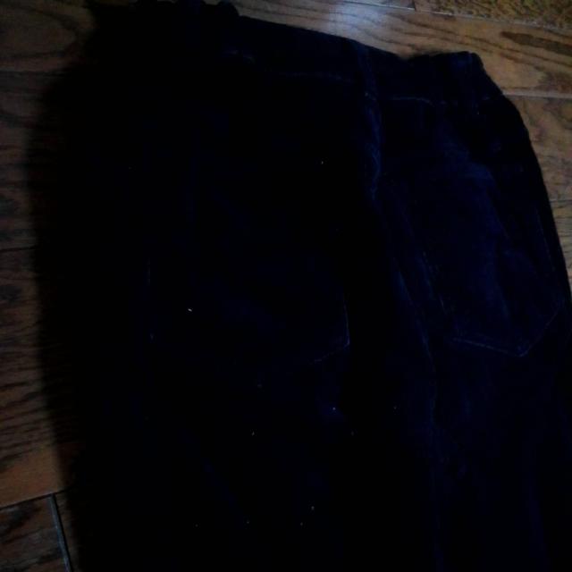 コーディロイ 濃紺 長パンツ 股下57cm 左右ゴム < 女性ファッション コーディロイ 濃紺 長パンツ 股下57cm 左右ゴム < 女性ファッションの