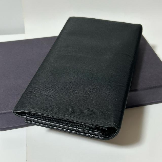 極美品 PRADA プラダ 三角ロゴプレート 二つ折り長財布 ナイロン レザー < ブランド  極美品 PRADA プラダ 三角ロゴプレート 二つ折り長財布 ナイロン レザー < ブランドの