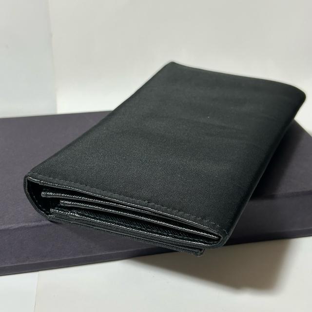 極美品 PRADA プラダ 三角ロゴプレート 二つ折り長財布 ナイロン レザー < ブランド  極美品 PRADA プラダ 三角ロゴプレート 二つ折り長財布 ナイロン レザー < ブランドの