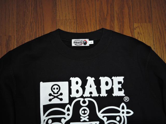 新品A BATHING APE PIRATE アベイシングエイプ パイレーツ スウェット L 黒 BAPE MILO 猿 サルロゴ < ブランド 新品A BATHING APE PIRATE アベイシングエイプ パイレーツ スウェット L 黒 BAPE MILO 猿 サルロゴ < ブランドの