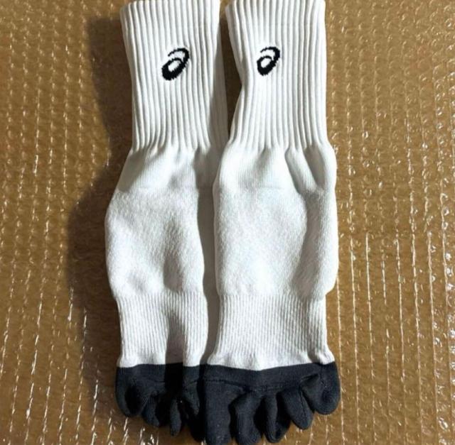 ASICS 5�{�w�O���b�v�\�b�N�X �u�����A���g�z���C�g L 27-29cm �A�V�b�N�X �O���b�v �\�b�N�X �C�� �z���C�g �� �� �u�����h�� 