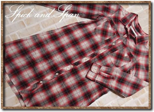 スピックアンドスパン チェックシャツチュニック 赤系 < ブランド スピックアンドスパン チェックシャツチュニック 赤系 < ブランドの