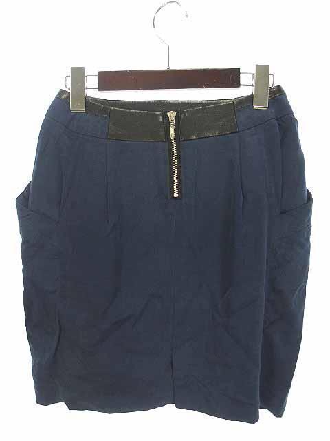 ROSE BUD フレア スカート S 1 テンセル ミニ レザー < 女性ファッション  ROSE BUD フレア スカート S 1 テンセル ミニ レザー < 女性ファッションの