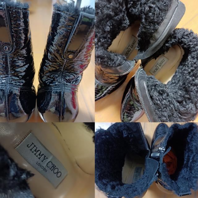 さすがのジミーチュウ★超足長美脚ショートブーツ★2way★中ボア.ふわふわ履き心地抜群★柔らかパテント★JIMMY CHOO★素敵 < 女性ファッション さすがのジミーチュウ★超足長美脚ショートブーツ★2way★中ボア.ふわふわ履き心地抜群★柔らかパテント★JIMMY CHOO★素敵 < 女性ファッションの