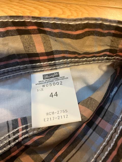Wrangler チェック ハーフデパンツ大きいsizeW44  114cm < ブランド  Wrangler チェック ハーフデパンツ大きいsizeW44  114cm < ブランドの