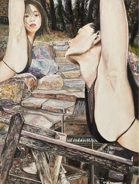 絵画 水彩画 ガッシュ水彩・透明水彩『どれくらいの願いごとが雲の下にぶら下がってる』新品 真作保証 原画 < ホビー  絵画 水彩画 ガッシュ水彩・透明水彩『どれくらいの願いごとが雲の下にぶら下がってる』新品 真作保証 原画 < ホビーの