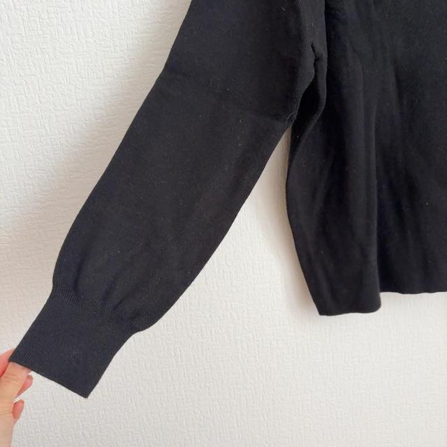 ◆OPAQUE.CLIP/オペーク.クリップ◆ファインゲージモダールコットンフロントスリットプルオーバー★ブラック < ブランド  ◆OPAQUE.CLIP/オペーク.クリップ◆ファインゲージモダールコットンフロントスリットプルオーバー★ブラック < ブランドの