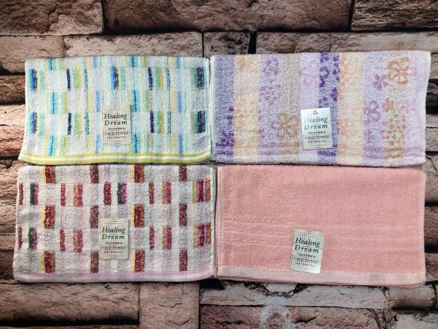 送料無料!『4枚組』ふんわり柔らか無撚糸 カラフルデザイン ジャガードフェイスタオル < インテリア/ライフ  送料無料!『4枚組』ふんわり柔らか無撚糸 カラフルデザイン ジャガードフェイスタオル  < インテリア/ライフの