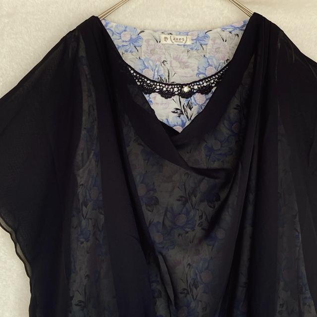 axes アクシーズ シースルー ネイビー 花柄 タンクトップ 重ね着 トップス N2m < ブランド axes アクシーズ シースルー ネイビー 花柄 タンクトップ 重ね着 トップス N2m < ブランドの