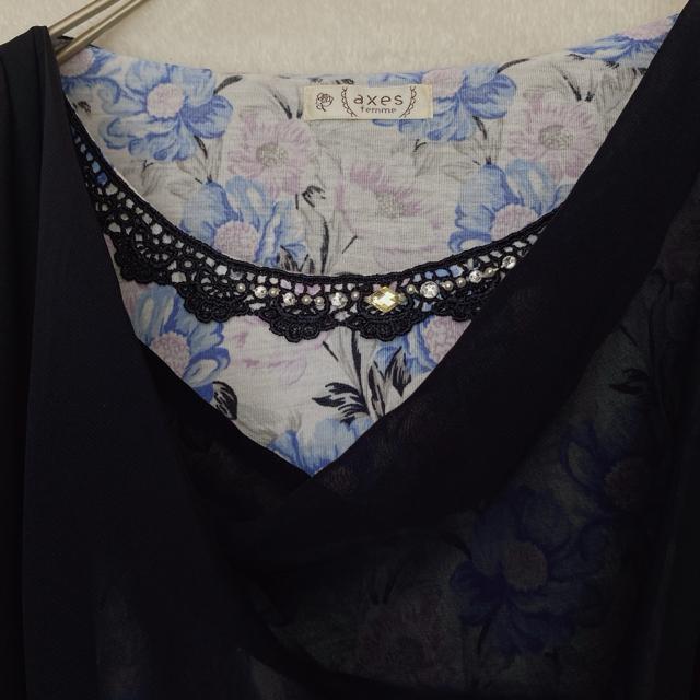 axes アクシーズ シースルー ネイビー 花柄 タンクトップ 重ね着 トップス N2m < ブランド axes アクシーズ シースルー ネイビー 花柄 タンクトップ 重ね着 トップス N2m < ブランドの